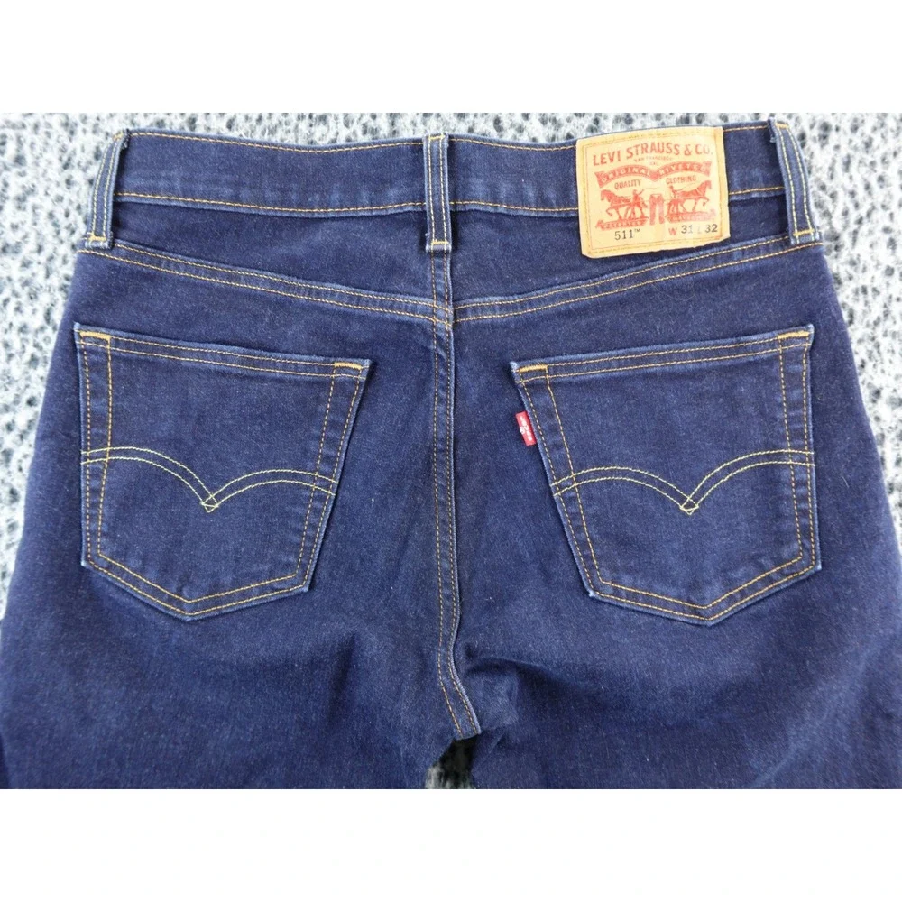 Levi's 511‎ Dark Wash Slim Fit Denim Jeans Classic Five Pocket 31x32 Slim